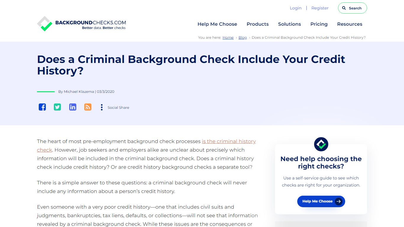 Does a Criminal Background Check Include Your Credit History?